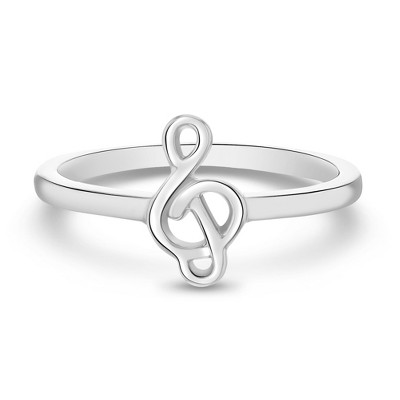 Girls' Classical Music Note Sterling Silver Ring - Size 4 -in Season ...