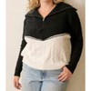 Women's Half Zip Organic Cotton Cable Sweater - Baevely by Wellmade - 4 of 4