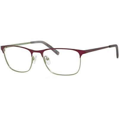 Ernest Hemingway H4818 Designer Stainless Steel Eye Glasses Frame in Lime Green Burgundy Red Demi/Demo Lens 138mm Frame/54mm Lens Width