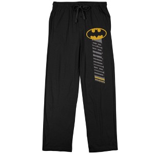 Batman Logo Men's Black Sleep Pajama Pants - 1 of 2