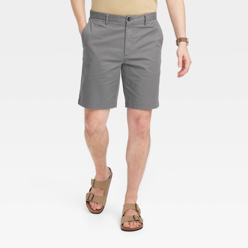 Men's Every Wear 9" Flat Front Chino Shorts - Goodfellow & Co™ Thundering Gray, 1 of 5