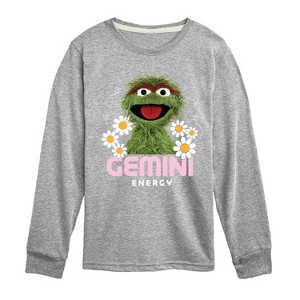 Boys' - Sesame Street - Oscar Gemini Energy -Toddler and Youth Long Sleeve T-Shirt Long Sleeve Graphic T-Shirt - 1 of 3