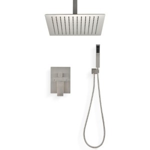 Ceiling Mounted Shower System Combo Set with Handheld and Shower head - 1 of 3