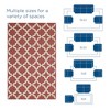 Modway Cerelia 9x12 Area Rug - Moroccan Trellis Indoor and Outdoor Rug in Red and Beige, Tight Low Pile Polypropylene Weave - 2 of 4