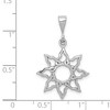 Black Bow Jewelry 14k White Gold Polished Sun Pendant, 19mm - 4 of 4