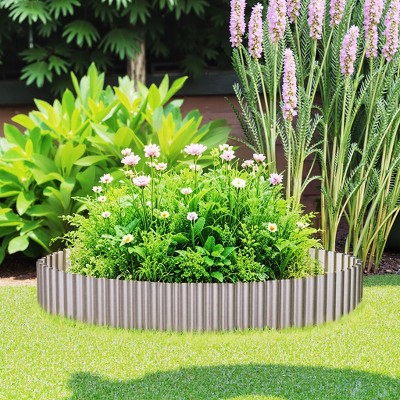 10x120 Inch Galvanized Metal Garden Edging – Durable Lawn & Flower Bed Border with Easy Installation