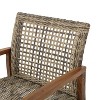 PAGED Patio Dining Chairs Wicker Outdoor Chair with Thick Cushion, Wicker Back for Garden, Patio, Lawn, Backyard - 3 of 4