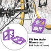 Unique Bargains Nylon Rear Foot Peg Flat Pedal Footrests Fit 9/16 Inch Axles BMX MTB Bicycle Yellow 1 Pair - 2 of 4