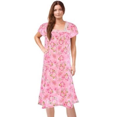 JEFFRICO Womens Nightgowns Short Sleeve Sleepwear Soft Pajama Dress Nightshirts