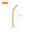 Unique Bargains Stainless Steel Reusable Durable Scratch Resistant Drinking Straw 9.5" Length 4 Pcs - 2 of 4