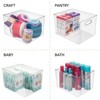 mDesign Plastic Office Supply Organizer Storage Bins with Handles - 3 of 4