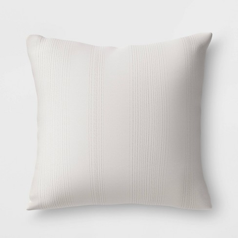 Modena Square Sunbrella Outdoor Throw Pillow Snow Smith Hawken