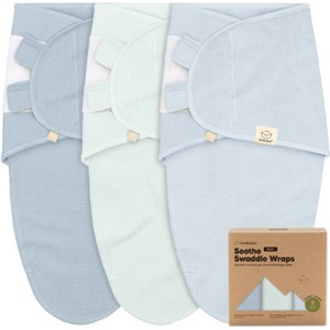 3pk Soothe Wren Swaddle Sleep Sacks, Organic Newborn Swaddles Wrap 0-3 Months, Soft Baby Wearable Blanket - 1 of 4