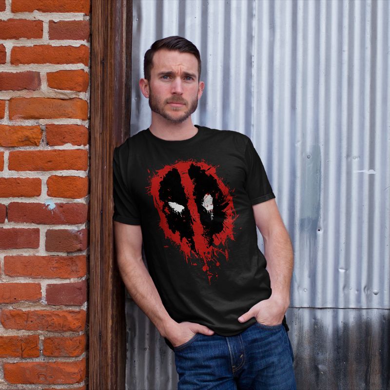 Men's Marvel Deadpool Splatter Icon T-Shirt, 2 of 6