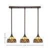 Toltec Lighting Any 3 - Light Chandelier in  Dark Granite with 7'' Roman Jewel Art Glass Shade - 2 of 2
