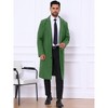 Lars Amadeus Men's Single Breasted Notch Lapel Formal Winter Long Overcoat - 2 of 4