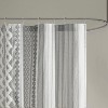 LunaLulinlk Cotton Printed Shower Curtain with Chenille - 3 of 4
