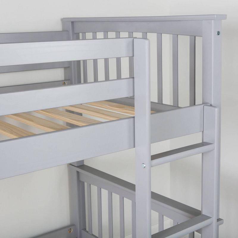 Twin Over Twin Solid Wood Mission Design Bunk Bed - Saracina Home, 6 of 7