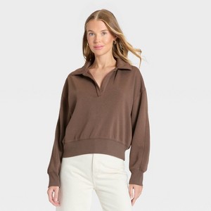 Women's Fleece Pullover Sweatshirt - Universal Thread™ - 1 of 3