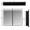HBEZON Medicine Cabinet with Mirrors and Lights, Recess/Wall Mount Bathroom Cabinet, 3 Mode LED Lights, Anti-Fog, Dimmable, Memory Function - 2 of 4