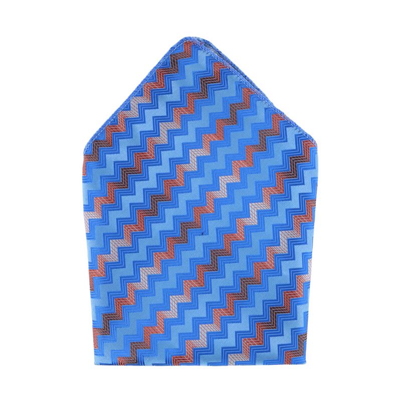 CTM Men's Zig Zag Bow Tie and Pocket Square, 4 of 6