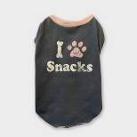 Grayson Pup 'I Paw Snacks' Graphic Dog Tee - Gray