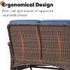 Buenhomino Patio Loveseat Glider Wicker Loveseat Rattan Glider Sofa with Curved Armrest Thicking Back & Seat Cushions for Garden Balcony Backyard - 4 of 4