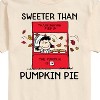 Men's - Peanuts - Sweeter Than Pumpkin Pie Short Sleeve Graphic T-Shirt - 2 of 4