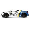 2020 Chevrolet Corvette Stingray C8 #89 "Michelin" White with Yellow and Blue "Bigtime Muscle" 1/24 Diecast Car Model by Jada - 3 of 4