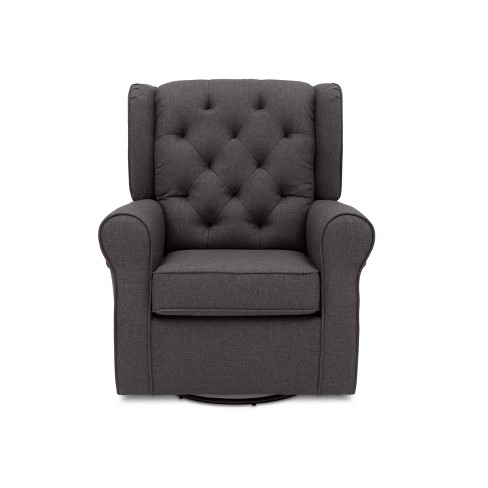 Delta Children Emma Nursery Glider Swivel Rocker Chair Charcoal