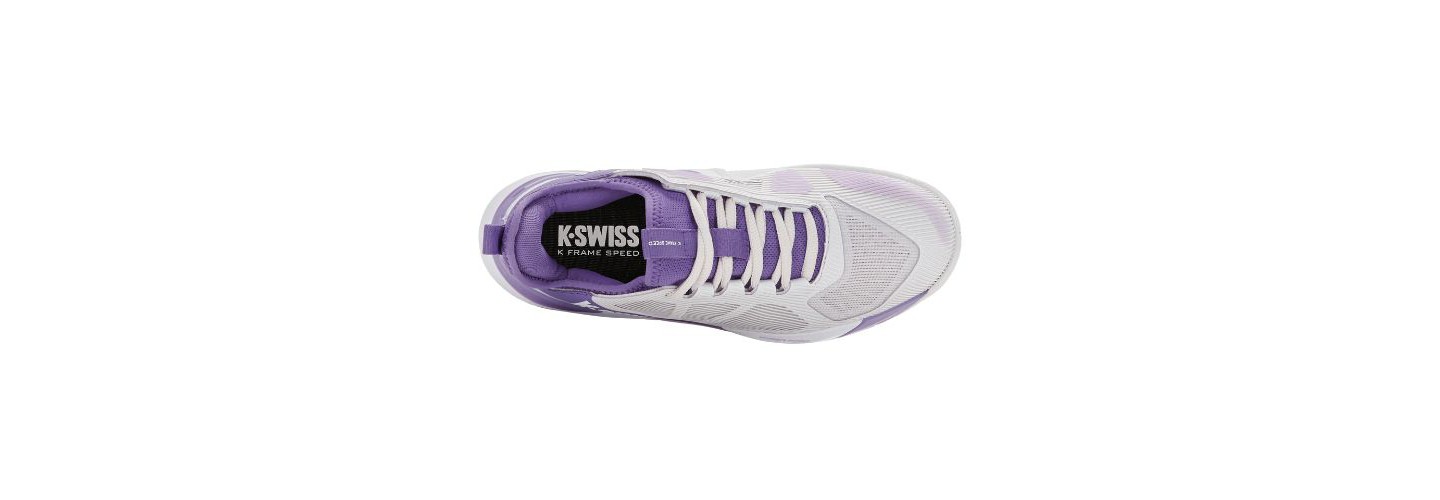 Женские кроссовки K-Swiss K-Frame Speed Tennis Shoe (Nimbus Cloud/White/Purple Haze), цвет: Белый — фото 7