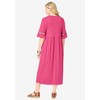 Woman Within Plus Size Crochet Trim Empire Knit Dress - 3 of 4
