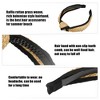 Unique Bargains Women's Fashion Non Slip Straw Knotted Headband Khaki Black 1 Pc - 3 of 4