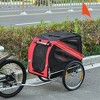 Aosom Dog Bike Trailer Pet Cart Bicycle Wagon Cargo Carrier Attachment for Travel with 3 Entrances Large Wheels for Off-Road & Mesh Screen - 2 of 4