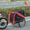 Aosom Dog Bike Trailer Pet Cart Bicycle Wagon Cargo Carrier Attachment for Travel with 3 Entrances Large Wheels for Off-Road & Mesh Screen - image 2 of 4
