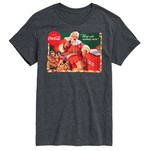 Men's - Coca-Cola - Vintage Santa With Coca Cola Ice Cooler Short Sleeve Graphic T-Shirt - 1 of 4