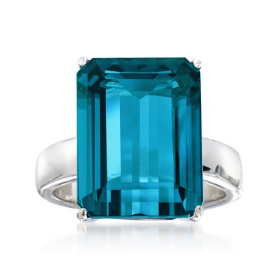 Ross-Simons 12.00 Carat London Blue Topaz Ring in Sterling Silver