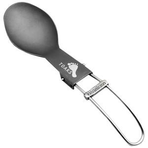 TOAKS Folding Titanium Camping Spoon with Lockable Handle - 1 of 4