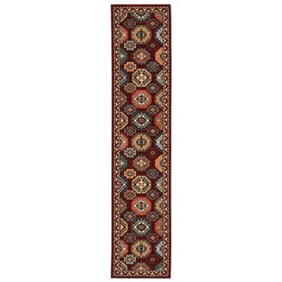 Oriental Weavers Lilihan 091R6 Red/ Multi Indoor Area Rug - 2'6" x 12'
