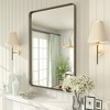 Apmir Rectangular Aluminum Alloy Framed and Tempered Glass Wall Bathroom Vanity Mirror in Matte Black/ Gold/ Silver/ Brown - 4 of 4