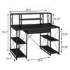 PAGED Office Desk with Open Shelves,Computer Desk  with 1 Drawer,Modern Simple Home Office Desk - 3 of 4