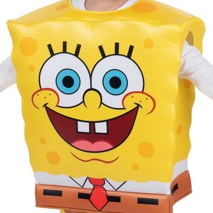 SpongeBob Boys' Toddler Halloween Deluxe Costume Costume Apparel Sets 2pc - Yellow One Size - 1 of 4