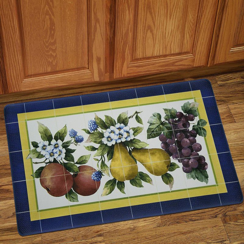 GoodGram Fruity Tiles Memory Vine Fruits Foam Anti-Fatigue Kitchen Floor Mat - 30 in. W x 18 in. L, 1 of 2