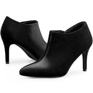 Perphy Women's Pointed Toe Side Zip Stiletto Heels Ankle Booties - 1 of 3