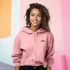 Dalix Rainbow Embroidered Fleece Cropped Hoodie Cold Fall Winter Women - 3 of 4