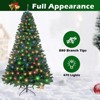 6.5FT Pre-Lit Artificial Christmas Tree, Premium Hinged Xmas Tree with 350 Warm White & Colored Change Lights - 3 of 4