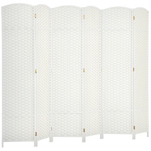 HOMCOM Room Divider, Folding Privacy Screen, 5.6' Tall Freestanding Partition for Home Office, Bedroom - 1 of 4