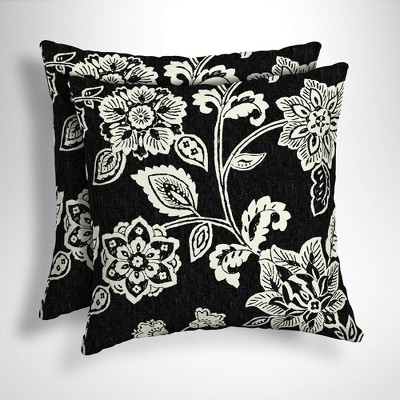 black white outdoor pillow