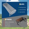 Heavy Duty Steel Goat Feeder, Heavy Duty 22 Gallon Capacity Livestock Feed Trough, Thickened Livestock Feeder - 4 of 4