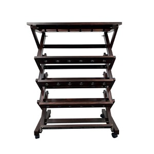 Vynxaria 26-Bottle Wine Racks, Freestanding Display with Universal Wheels for Kitchen and Cellar - 1 of 4